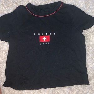 suisse 1984 brandy melville cropped top!